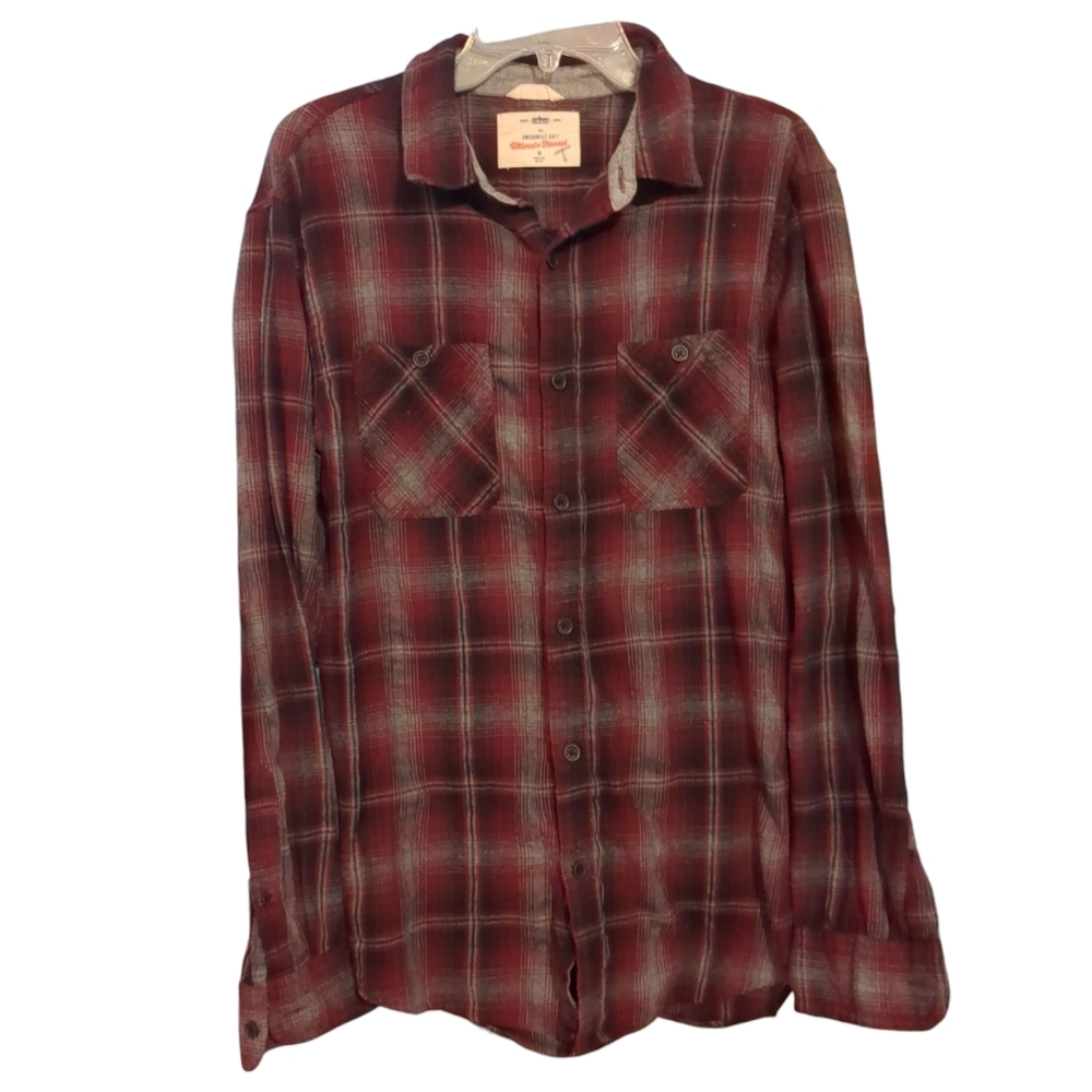 URBAN PIPELINE The Awesomely Soft Ultimate Flannel Plaid Button Down Shirt